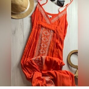 Great Condition Size Small Forever 21 Orange Red Maxi Dress